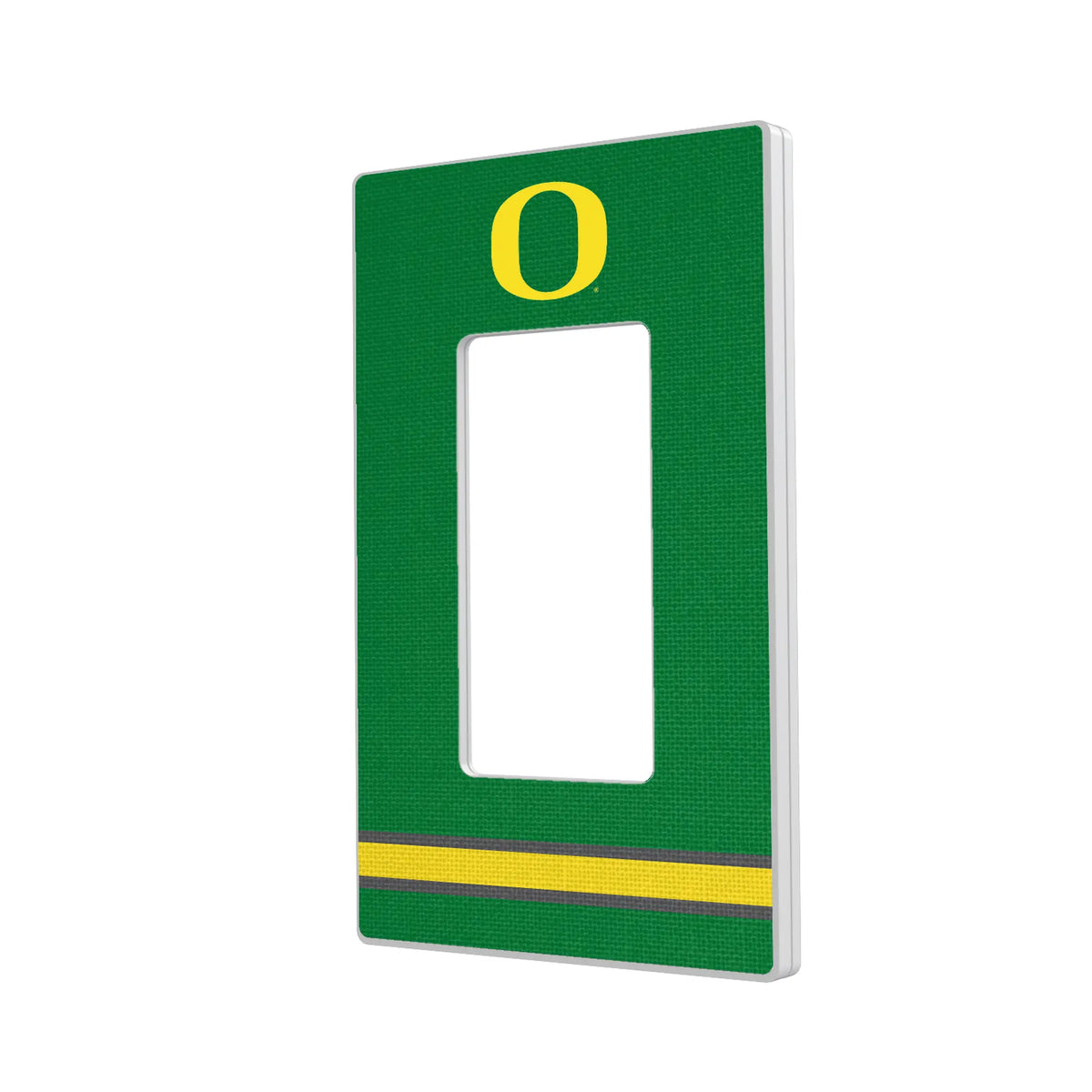 University of Oregon Ducks Stripe Hidden-Screw Light Switch Plate#Style_Single Rocker