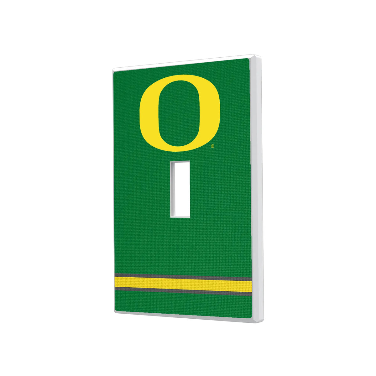 University of Oregon Ducks Stripe Hidden-Screw Light Switch Plate#Style_Single Toggle