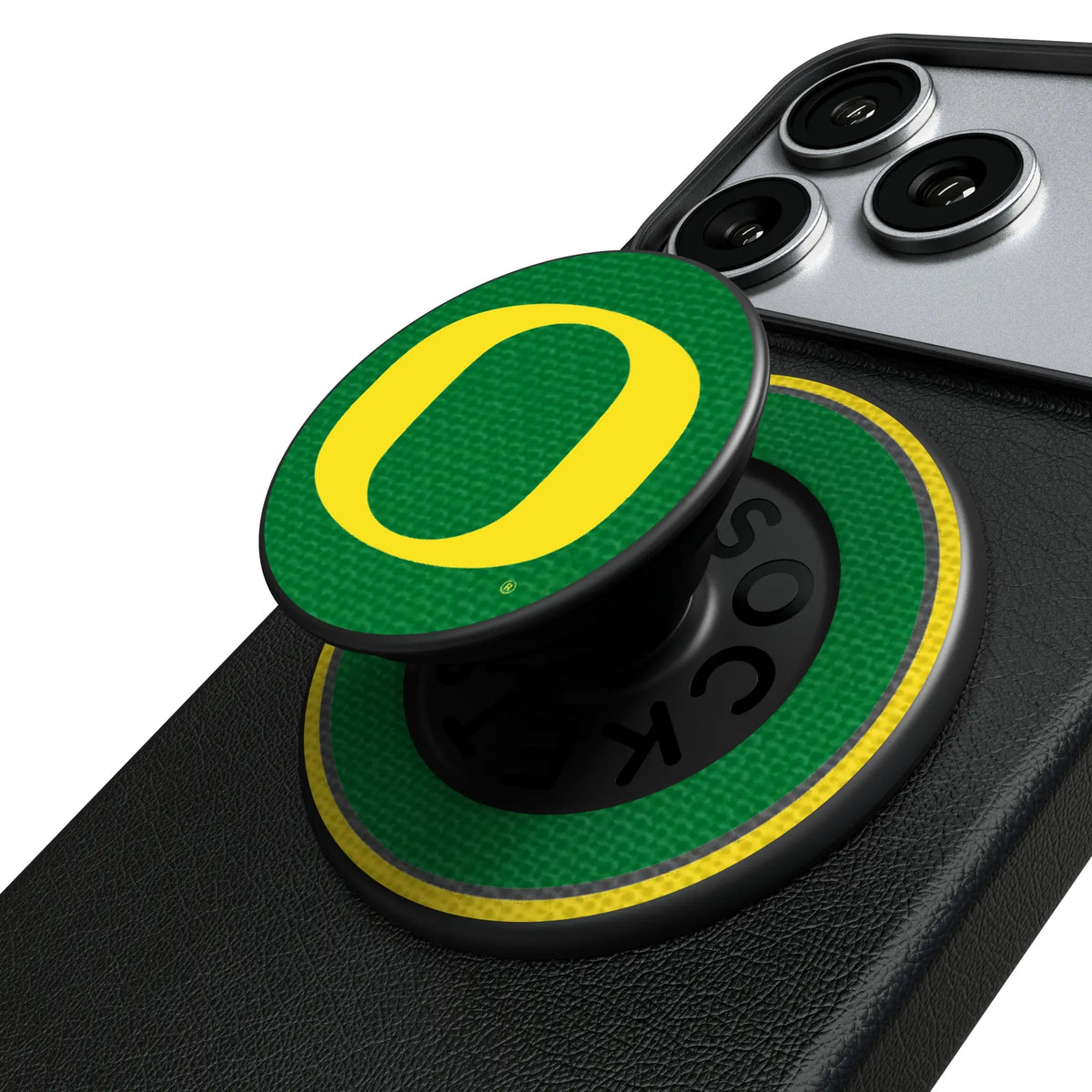 University of Oregon Ducks Stripe Popsockets Round Magnetic