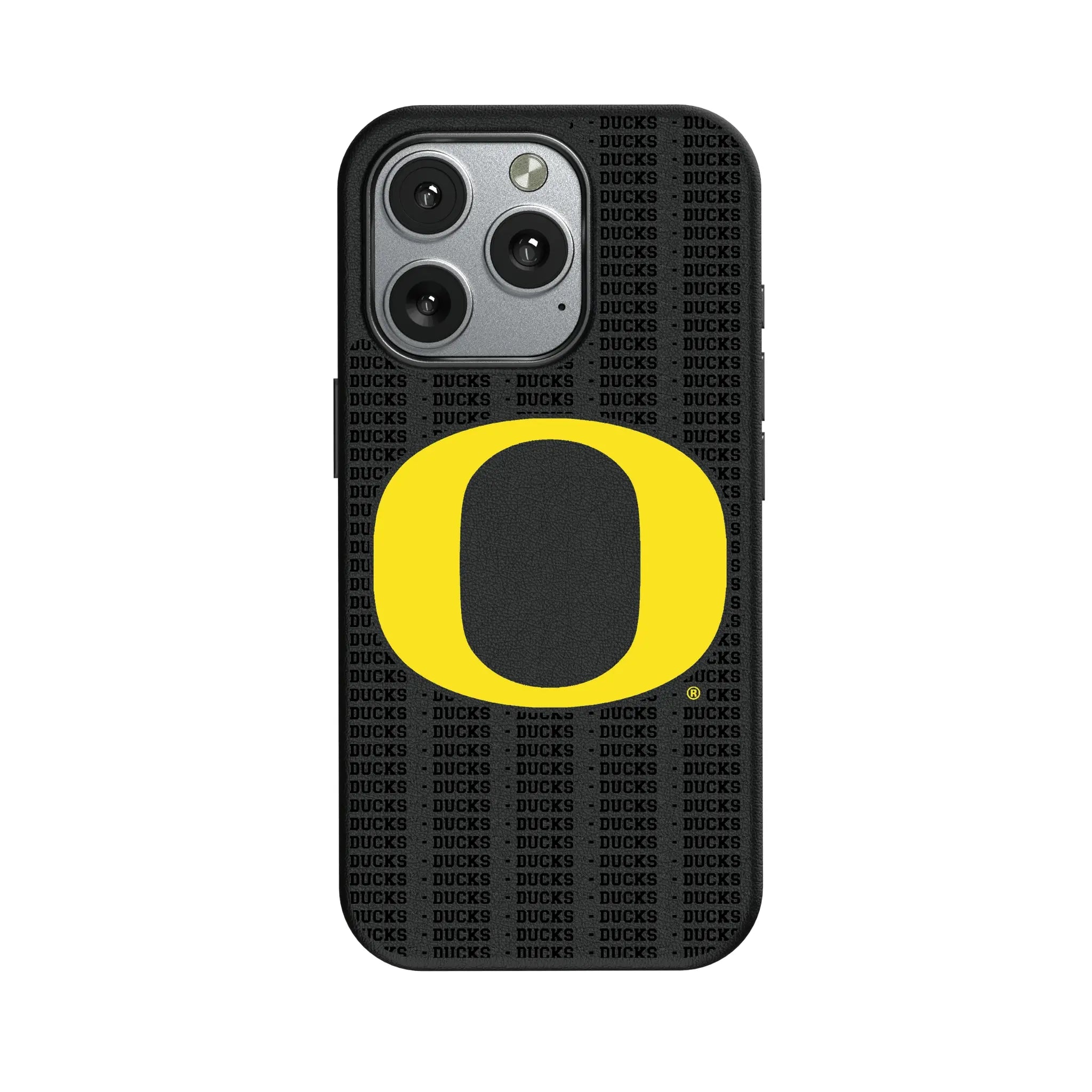 University of Oregon Ducks Text Backdrop iPhone MagSafe Compatible Phone Case for Apple iPhone