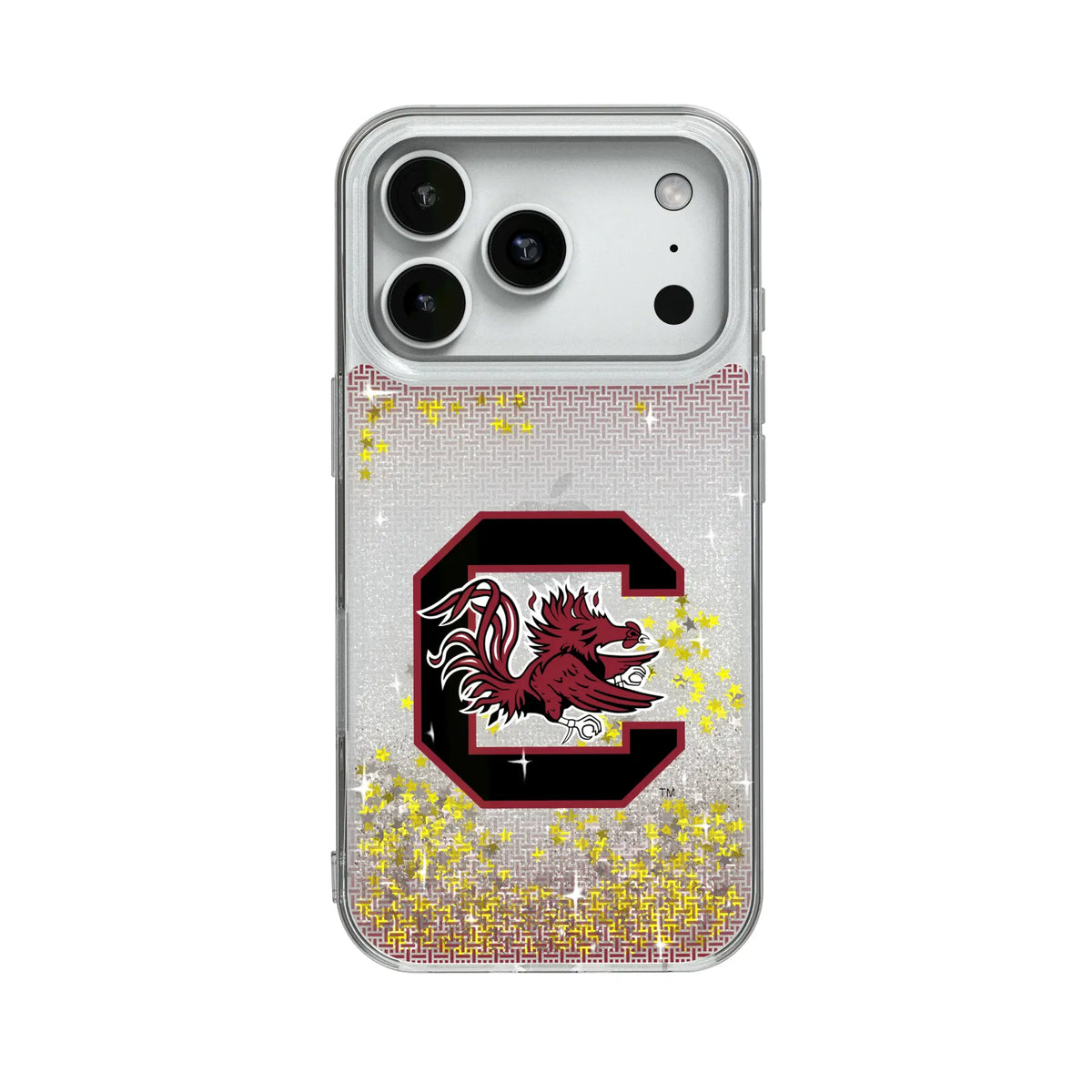 University of South Carolina Gamecocks Linen Glitter Phone Case for Apple iPhone