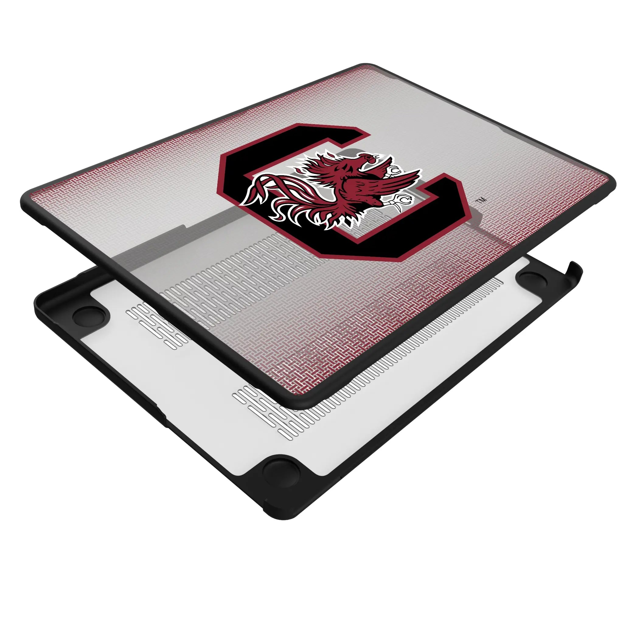 University of South Carolina Gamecocks Linen MacBook Laptop Case for Apple MacBook - Isometric View