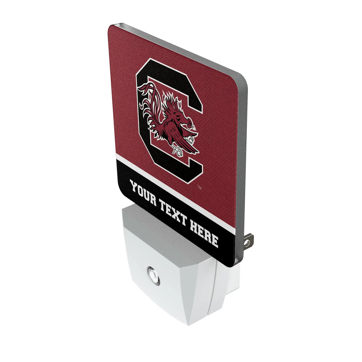 University of South Carolina Gamecocks Personalized Endzone Solid Night Light 2-Pack - Isometric View