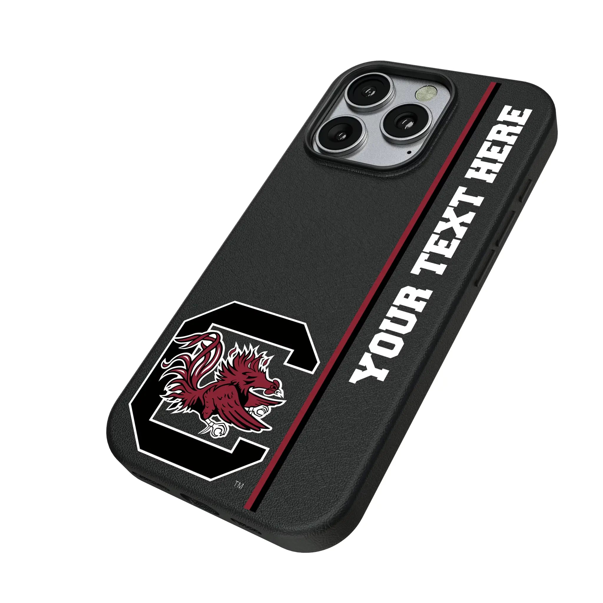 University of South Carolina Gamecocks Personalized Sidebard iPhone MagSafe Compatible Phone Case for Apple iPhone - Isometric View