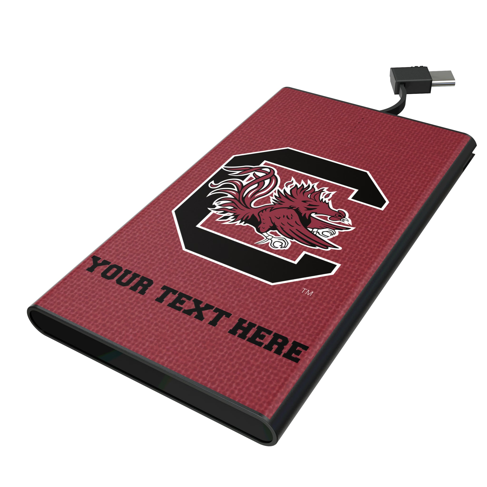 University of South Carolina Gamecocks Personalized Solid 5000mAh Flat Powerbank