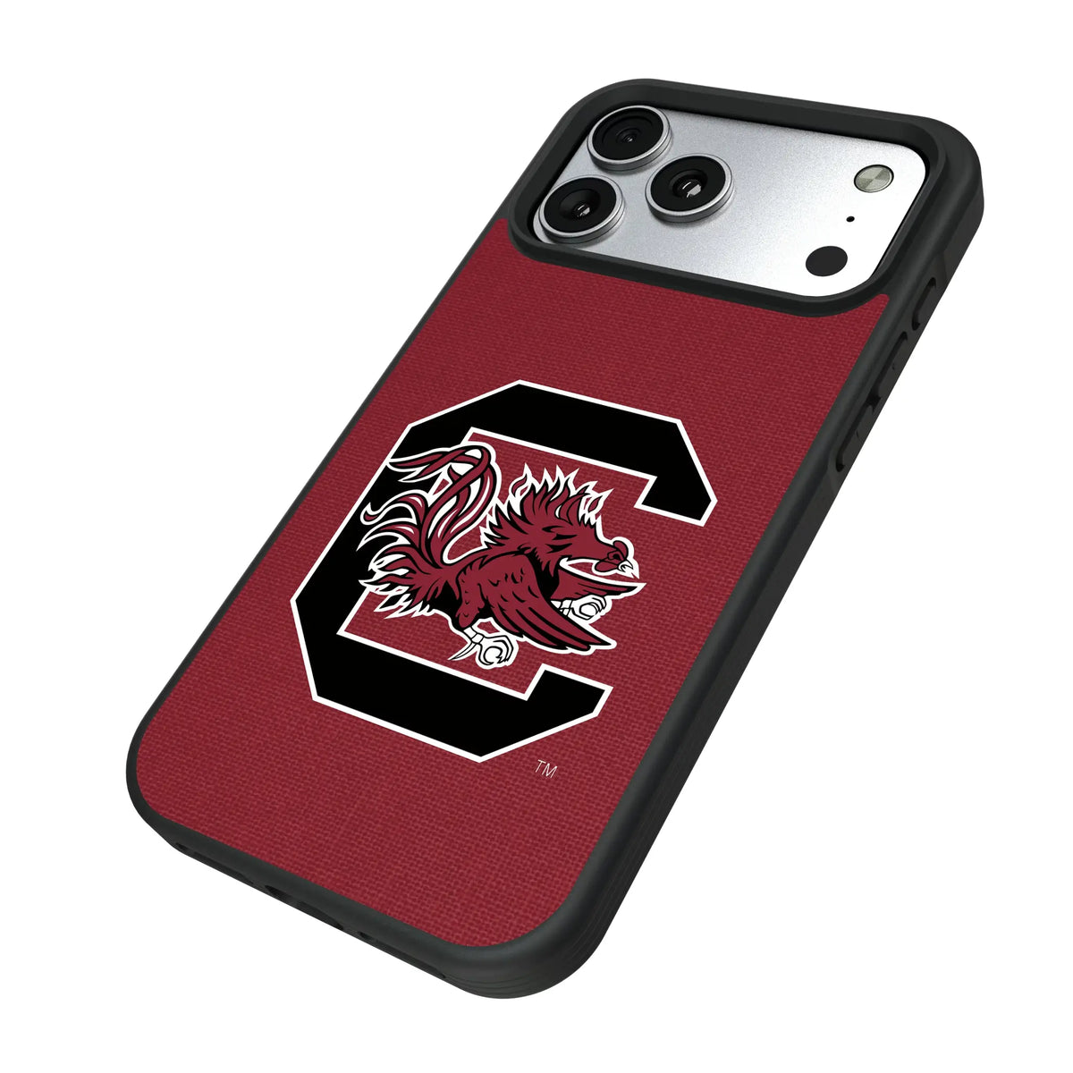 University of South Carolina Gamecocks Solid iPhone Bump Phone Case for Apple iPhone - Isometric View#Device_iPhone 17 Pro Max