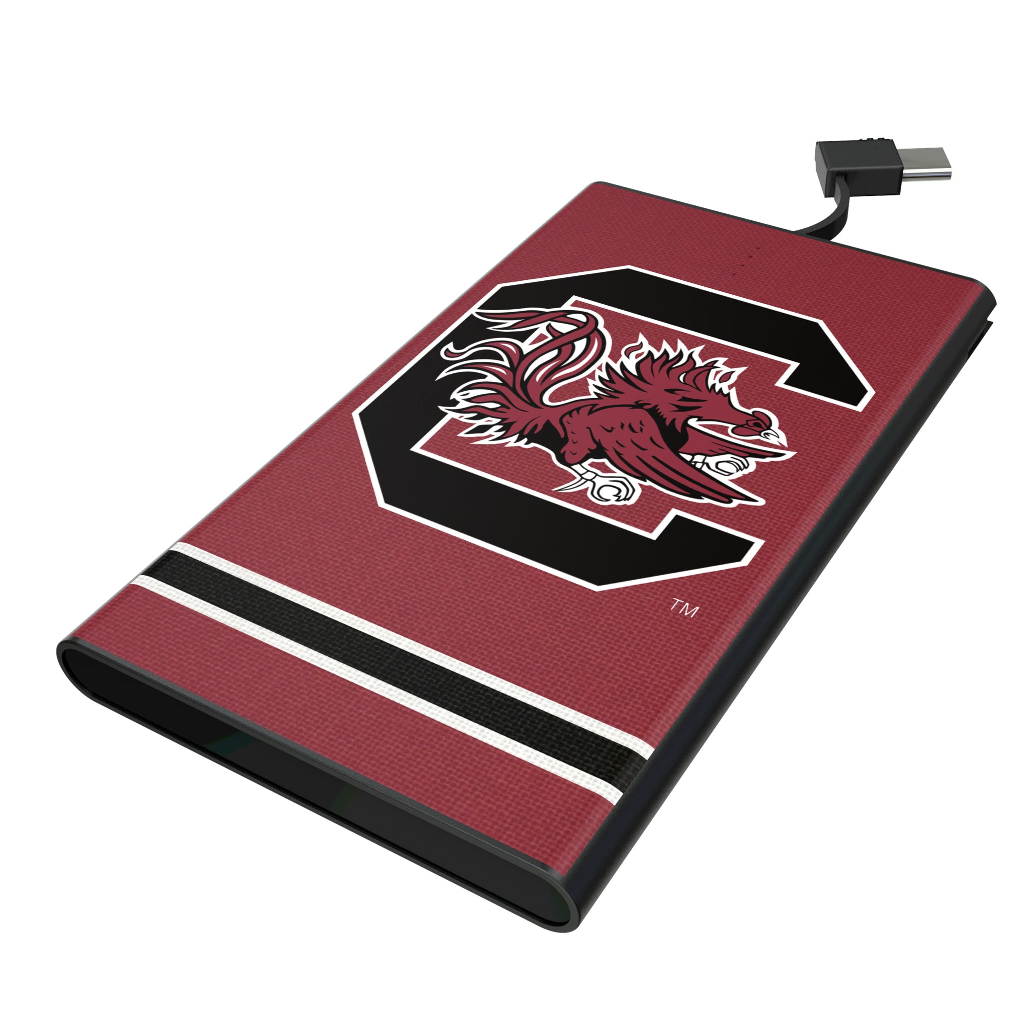 University of South Carolina Gamecocks Stripe 5000mAh Flat Powerbank