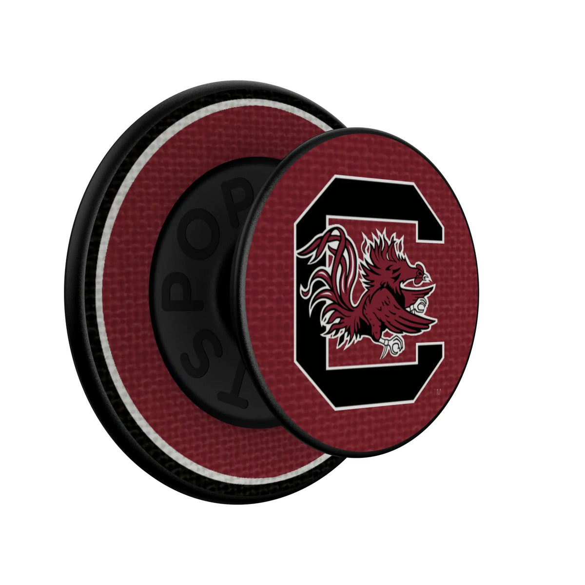 University of South Carolina Gamecocks Stripe Popsockets Round Magnetic - Isometric View