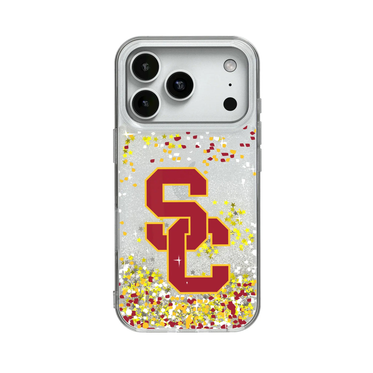 University of Southern California Trojans Confetti Glitter Phone Case for Apple iPhone