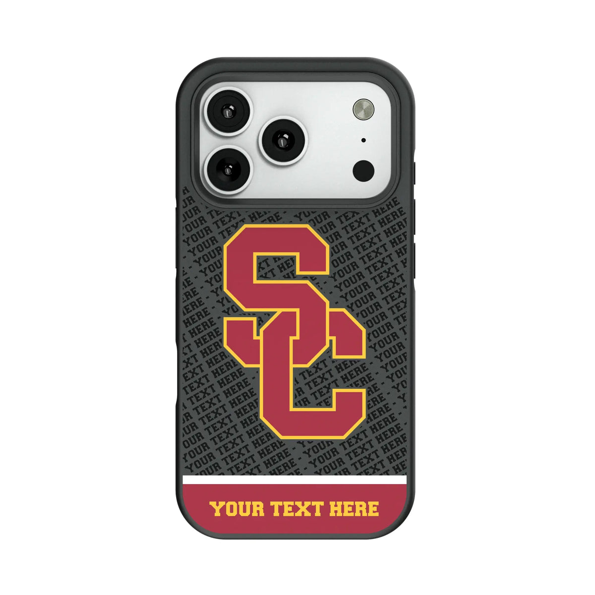 University of Southern California Trojans Personalized EndZone Plus Bump Phone Case for Apple iPhone