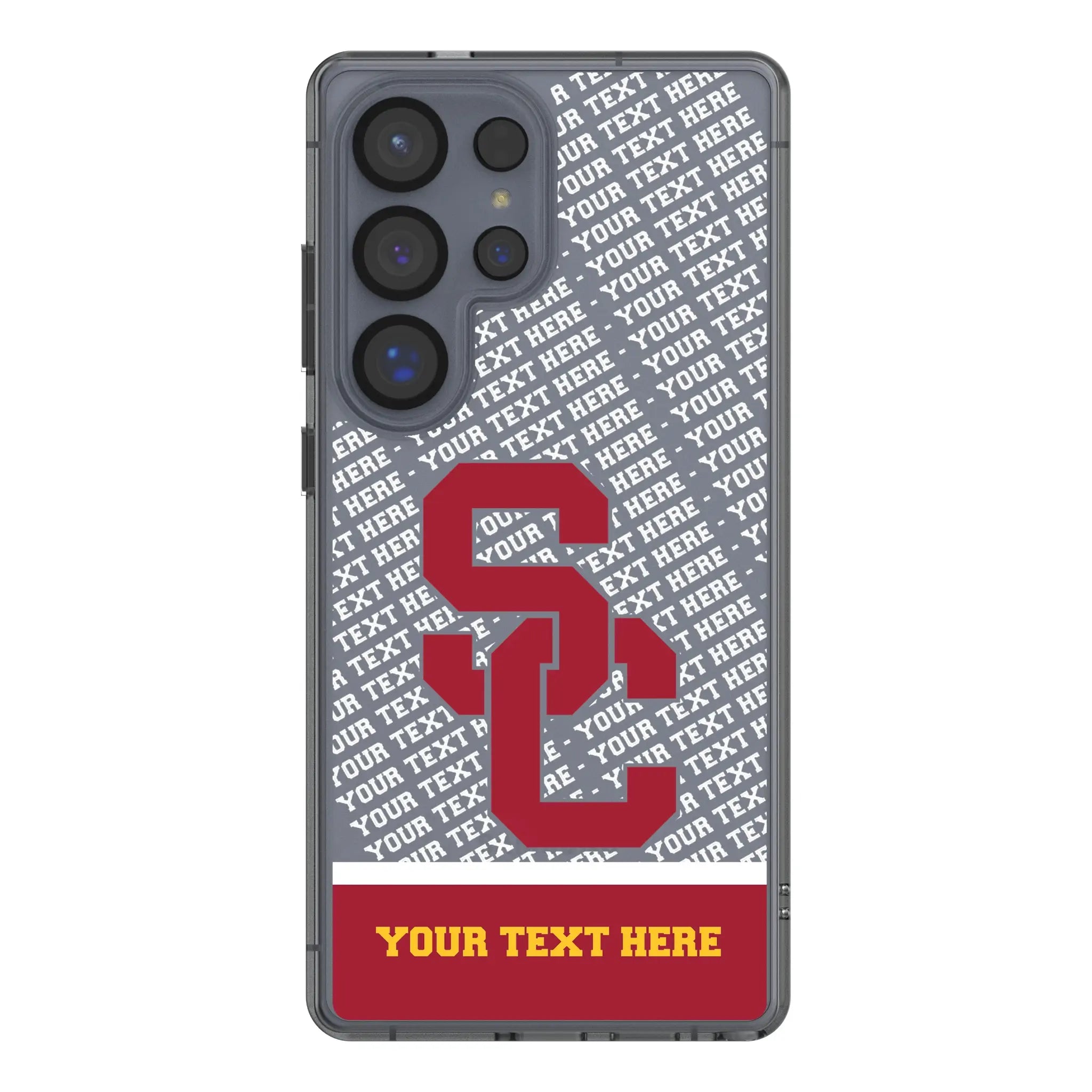 University of Southern California Trojans Personalized EndZone Plus Galaxy Clear Phone Case for Samsung Galaxy#Device_Galaxy S25 Ultra