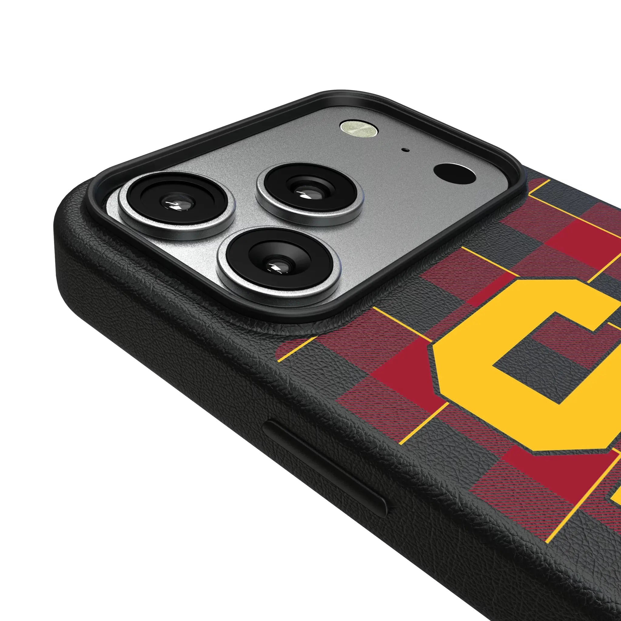 University of Southern California Trojans Plaid iPhone MagSafe Compatible Phone Case for Apple iPhone - Detail#Device_iPhone 17 Pro