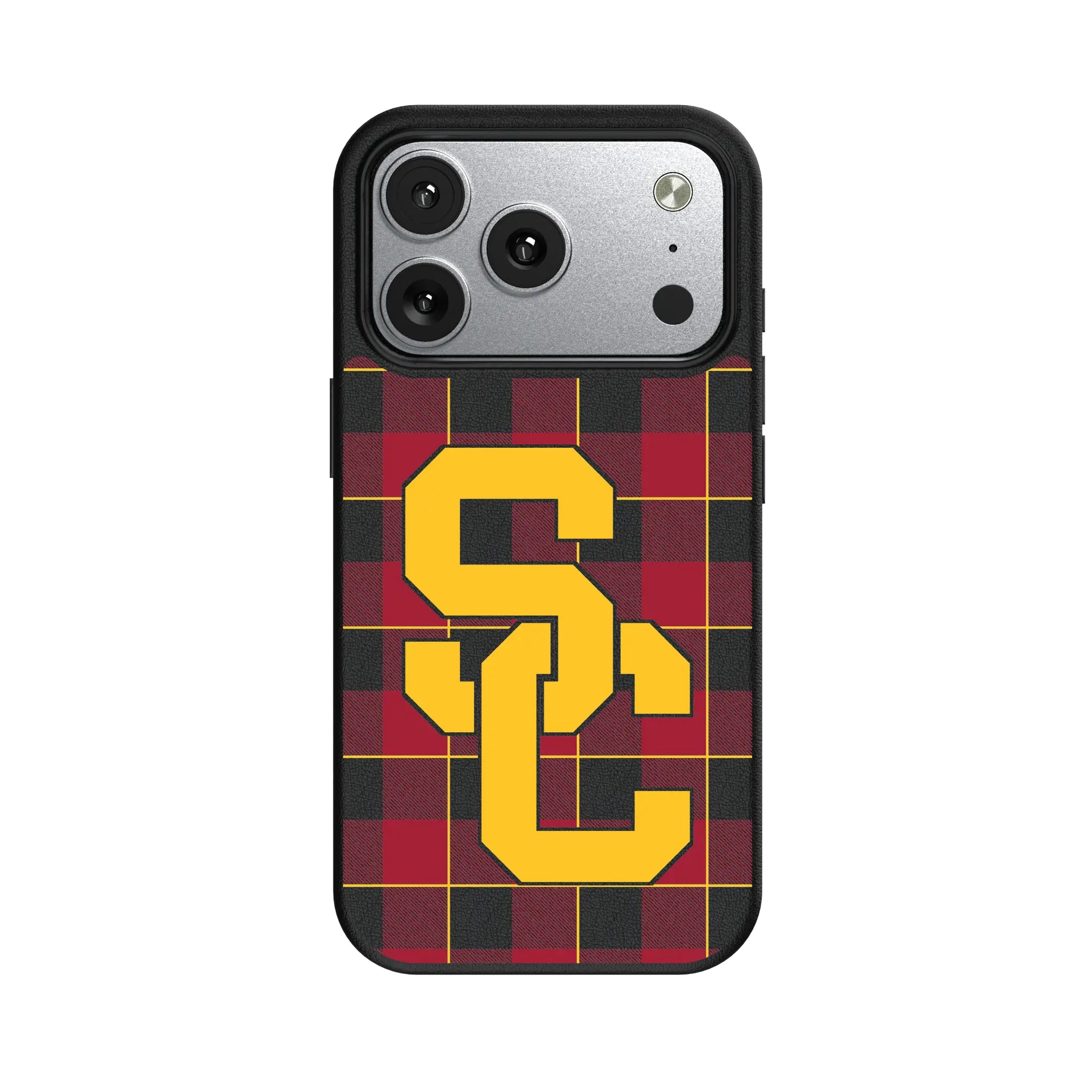 University of Southern California Trojans Plaid iPhone MagSafe Compatible Phone Case for Apple iPhone#Device_iPhone 17 Pro