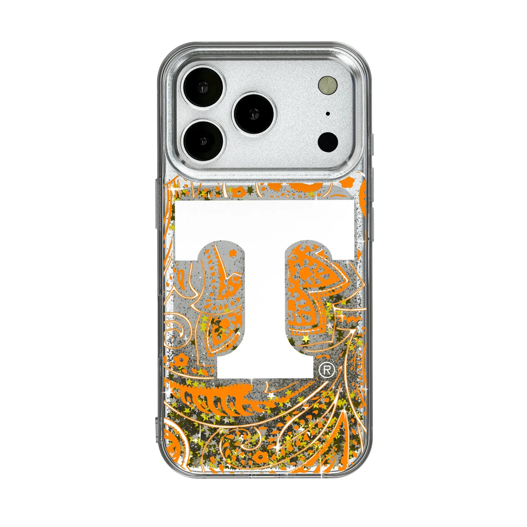 University of Tennessee Volunteers Paisley iPhone Glitter Phone Case for Apple iPhone