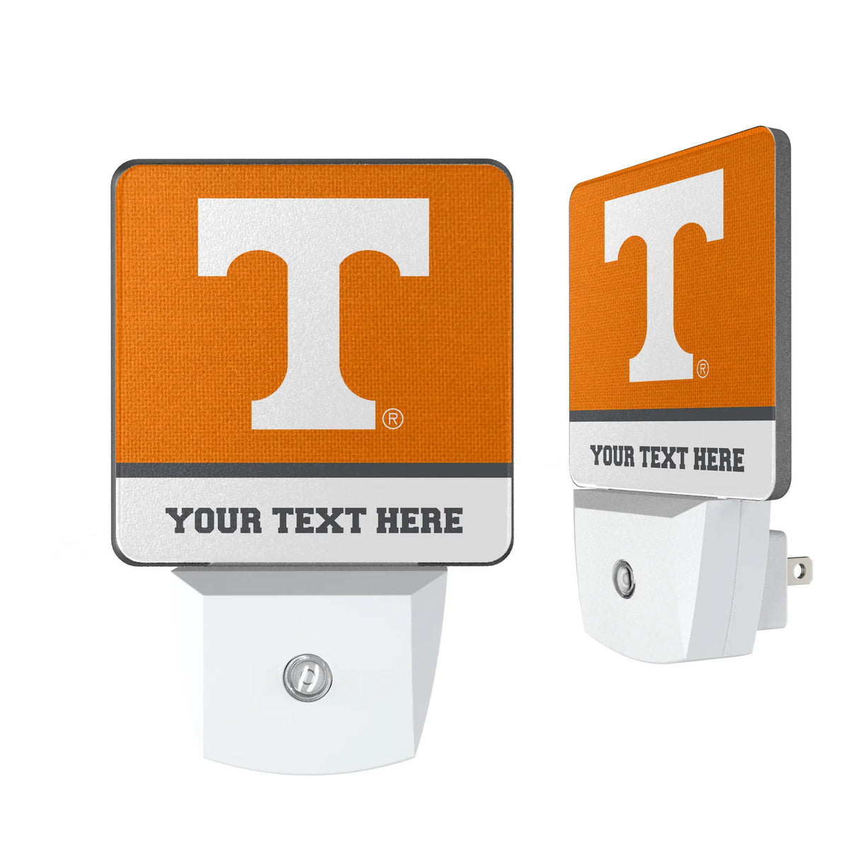University of Tennessee Volunteers Personalized Endzone Solid Night Light 2-Pack