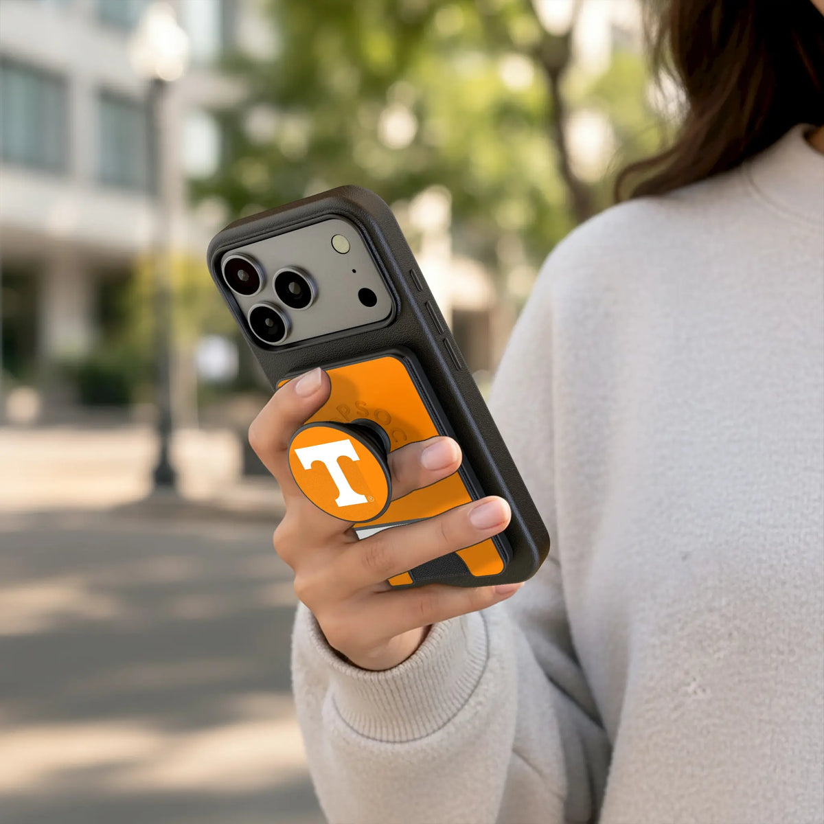 University of Tennessee Volunteers Personalized Endzone Solid Popsockets Wallet Magnetic - Lifestyle