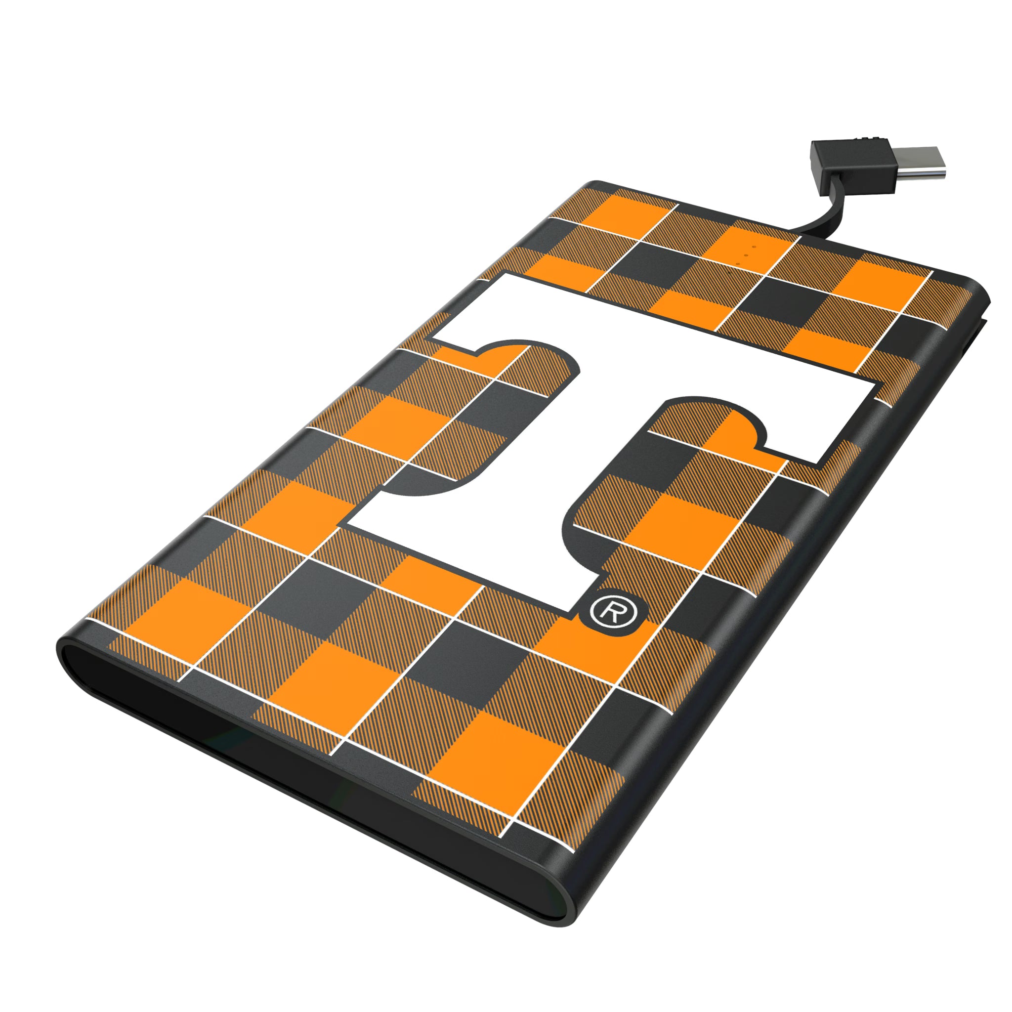 University of Tennessee Volunteers Plaid 5000mAh Flat Powerbank