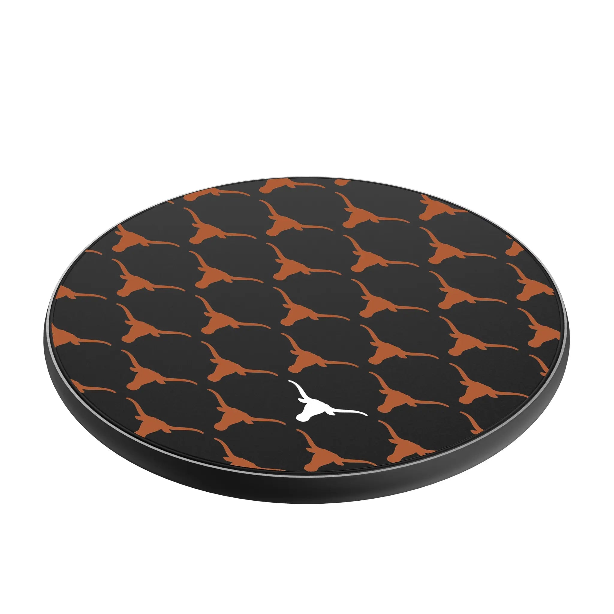 University of Texas Longhorns Fashion Pattern 15-Watt Wireless Charger - Isometric View