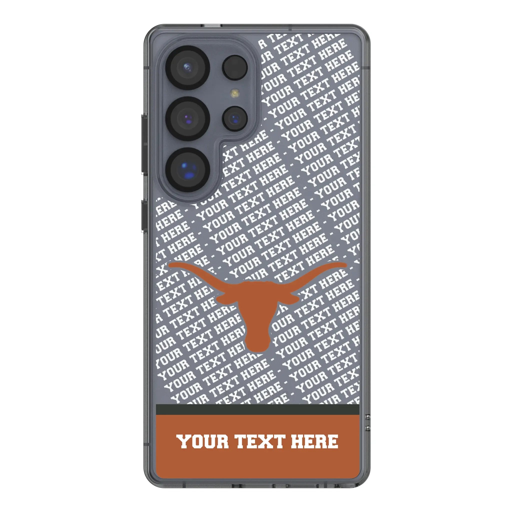 University of Texas Longhorns Personalized EndZone Plus Galaxy Clear Phone Case for Samsung Galaxy#Device_Galaxy S25 Ultra