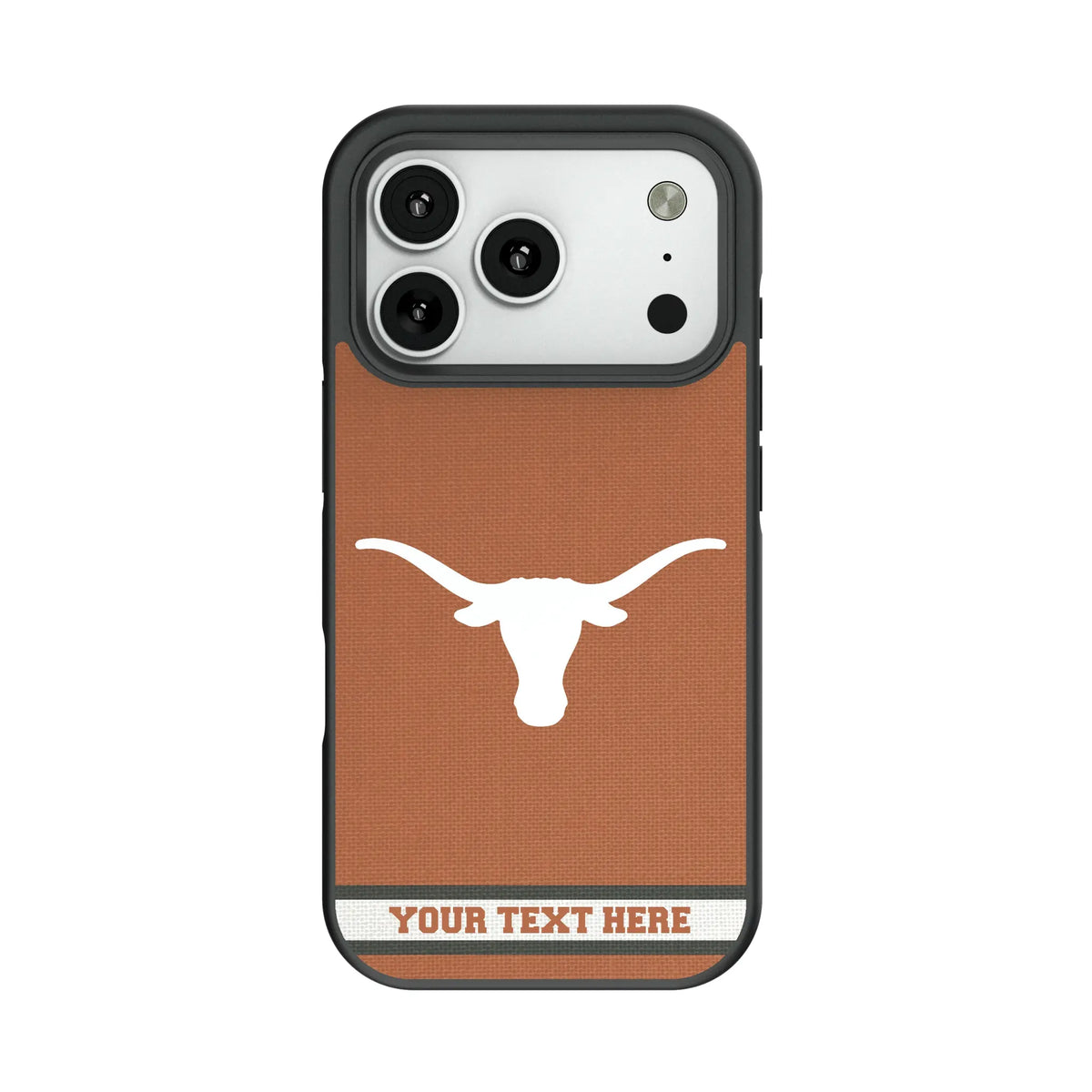 University of Texas Longhorns Personalized Stripe Bump Phone Case for Apple iPhone