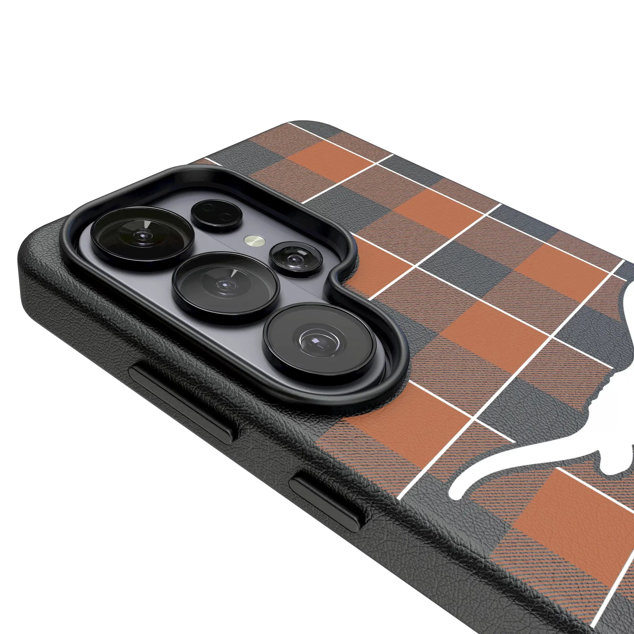 University of Texas Longhorns Plaid Galaxy MagSafe Compatible Phone Case for Samsung Galaxy - Detail#Device_Galaxy S26 Ultra