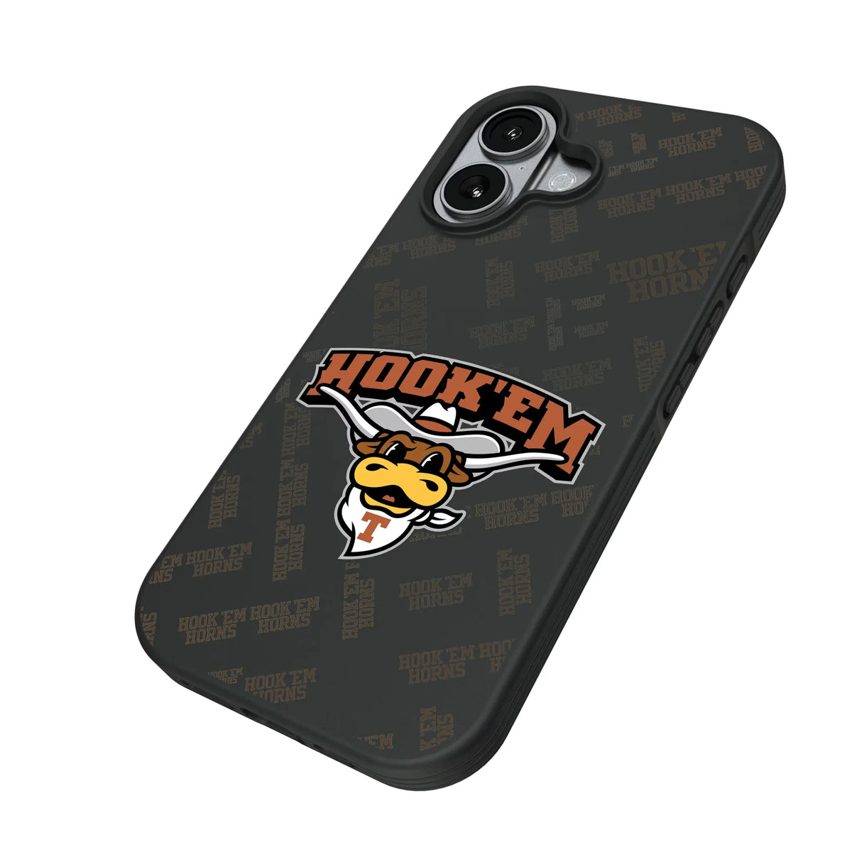 University of Texas Longhorns Quadtile iPhone Bump Phone Case for Apple iPhone - Isometric View#Device_iPhone 17