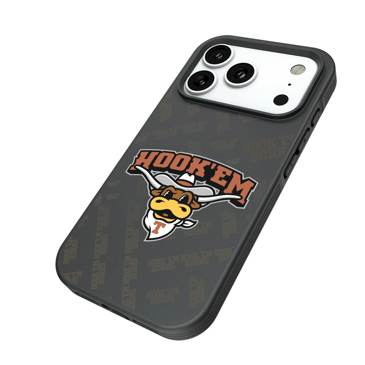 University of Texas Longhorns Quadtile iPhone Bump Phone Case for Apple iPhone - Isometric View#Device_iPhone 18 Pro