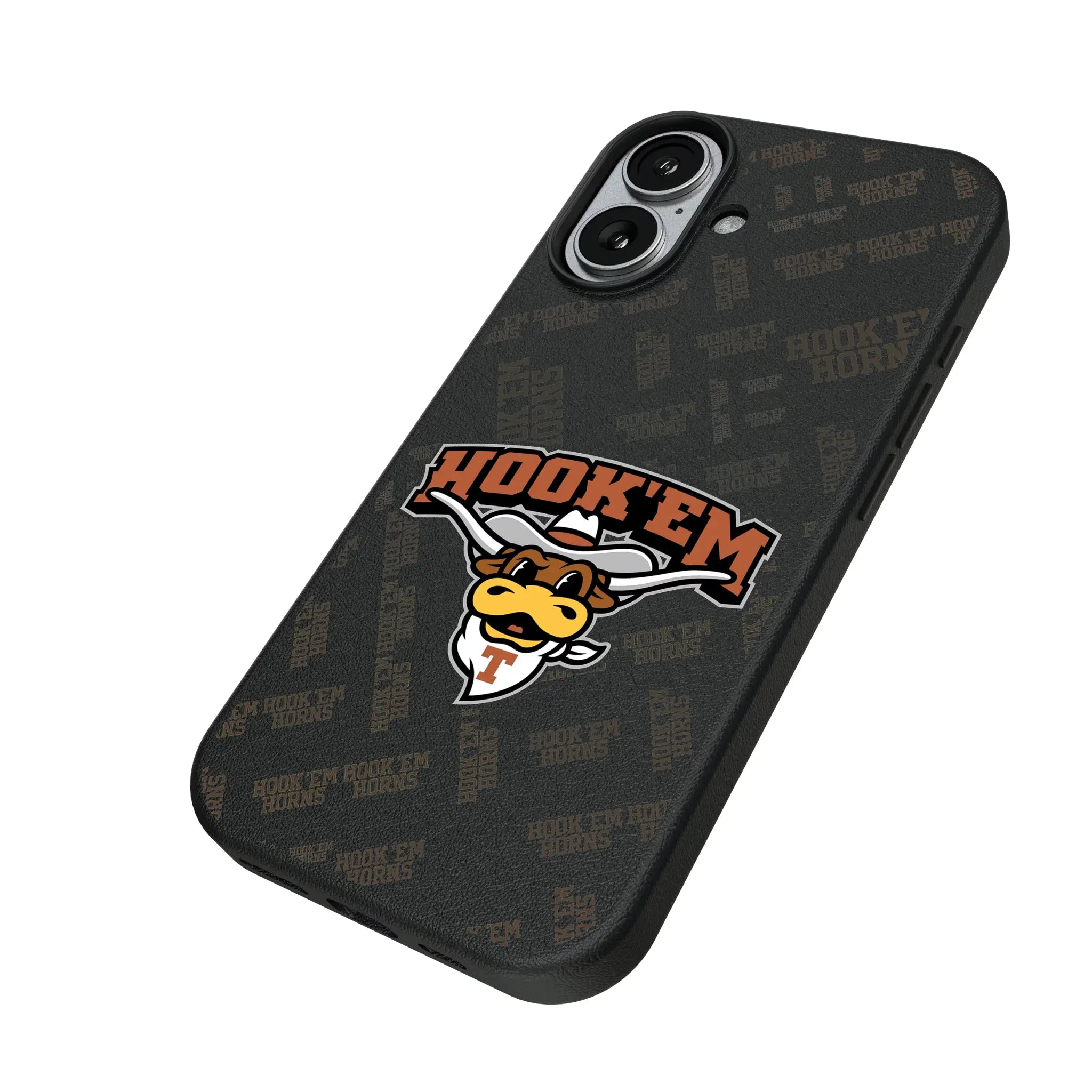 University of Texas Longhorns Quadtile iPhone MagSafe Compatible Phone Case for Apple iPhone - Isometric View#Device_iPhone 17