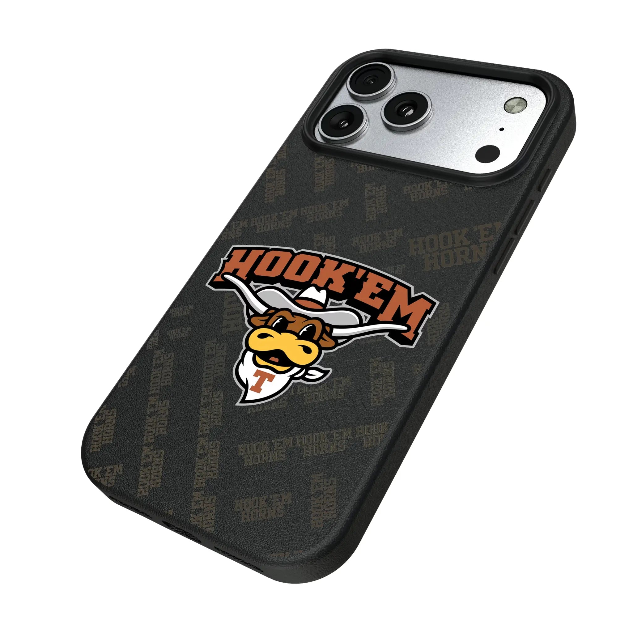 University of Texas Longhorns Quadtile iPhone MagSafe Compatible Phone Case for Apple iPhone - Isometric View#Device_iPhone 17 Pro Max
