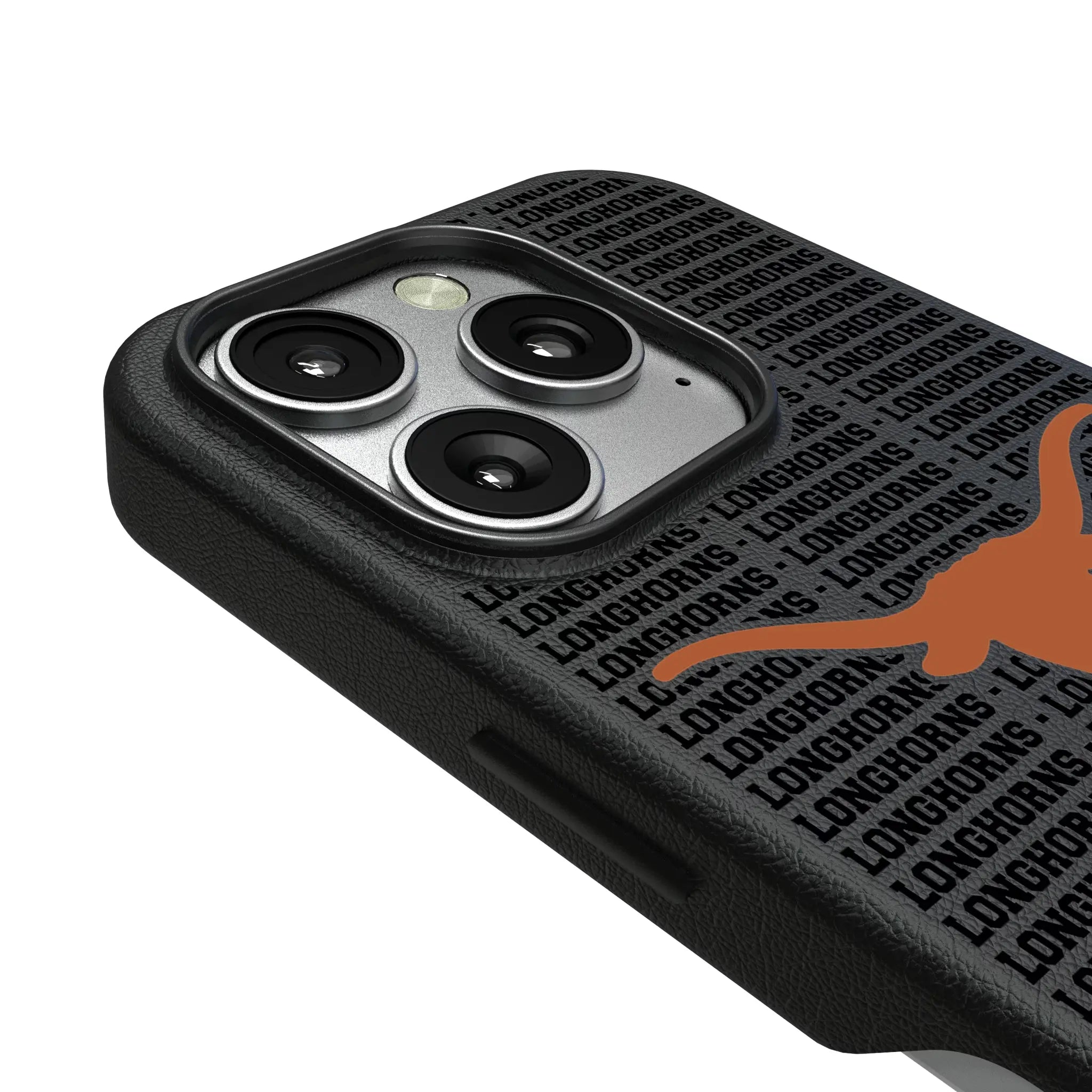 University of Texas Longhorns Text Backdrop iPhone MagSafe Compatible Phone Case for Apple iPhone - Detail