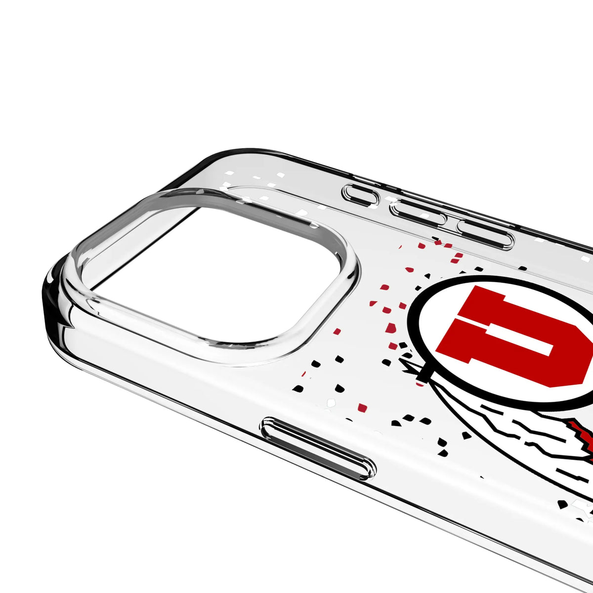 University of Utah Utes Confetti iPhone Clear Phone Case for Apple iPhone - Detail