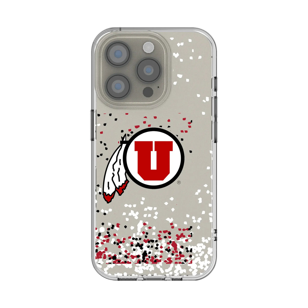 University of Utah Utes Confetti iPhone Clear Phone Case for Apple iPhone