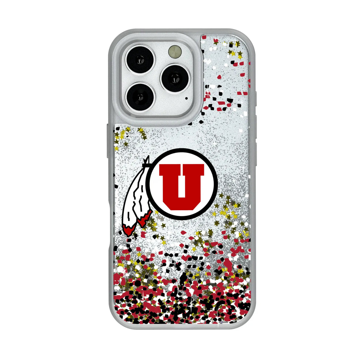 University of Utah Utes Confetti iPhone Glitter Phone Case for Apple iPhone#Device_iPhone 16 Pro