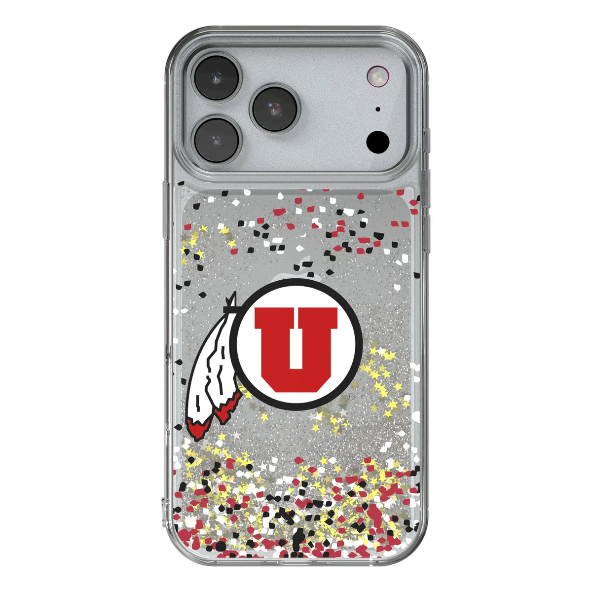 University of Utah Utes Confetti iPhone Glitter Phone Case for Apple iPhone#Device_iPhone 17 Pro Max