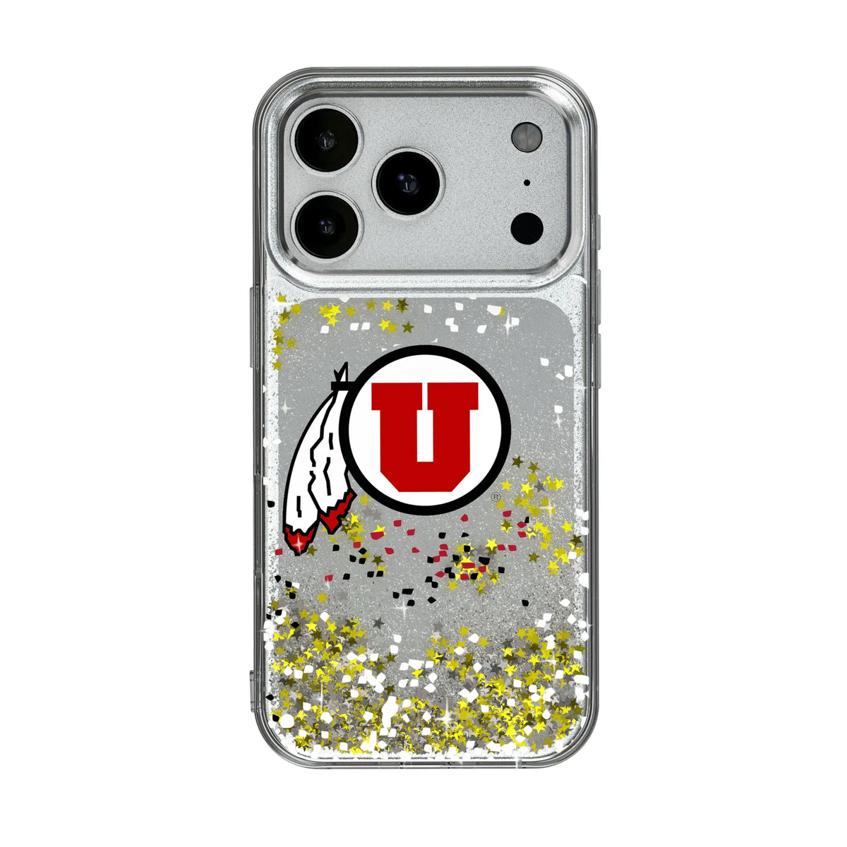 University of Utah Utes Confetti Glitter Phone Case for Apple iPhone