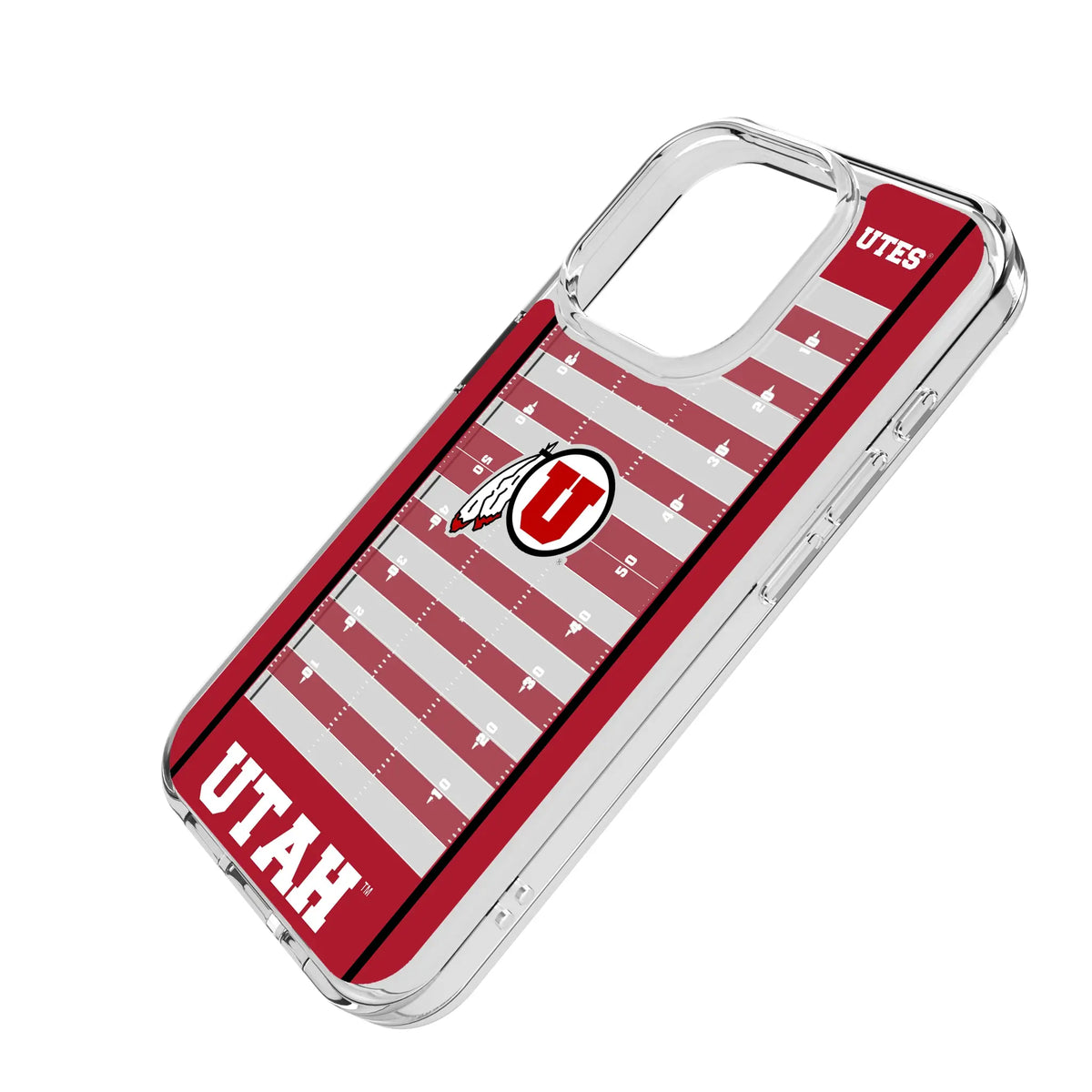University of Utah Utes Field iPhone Clear Phone Case for Apple iPhone - Isometric View