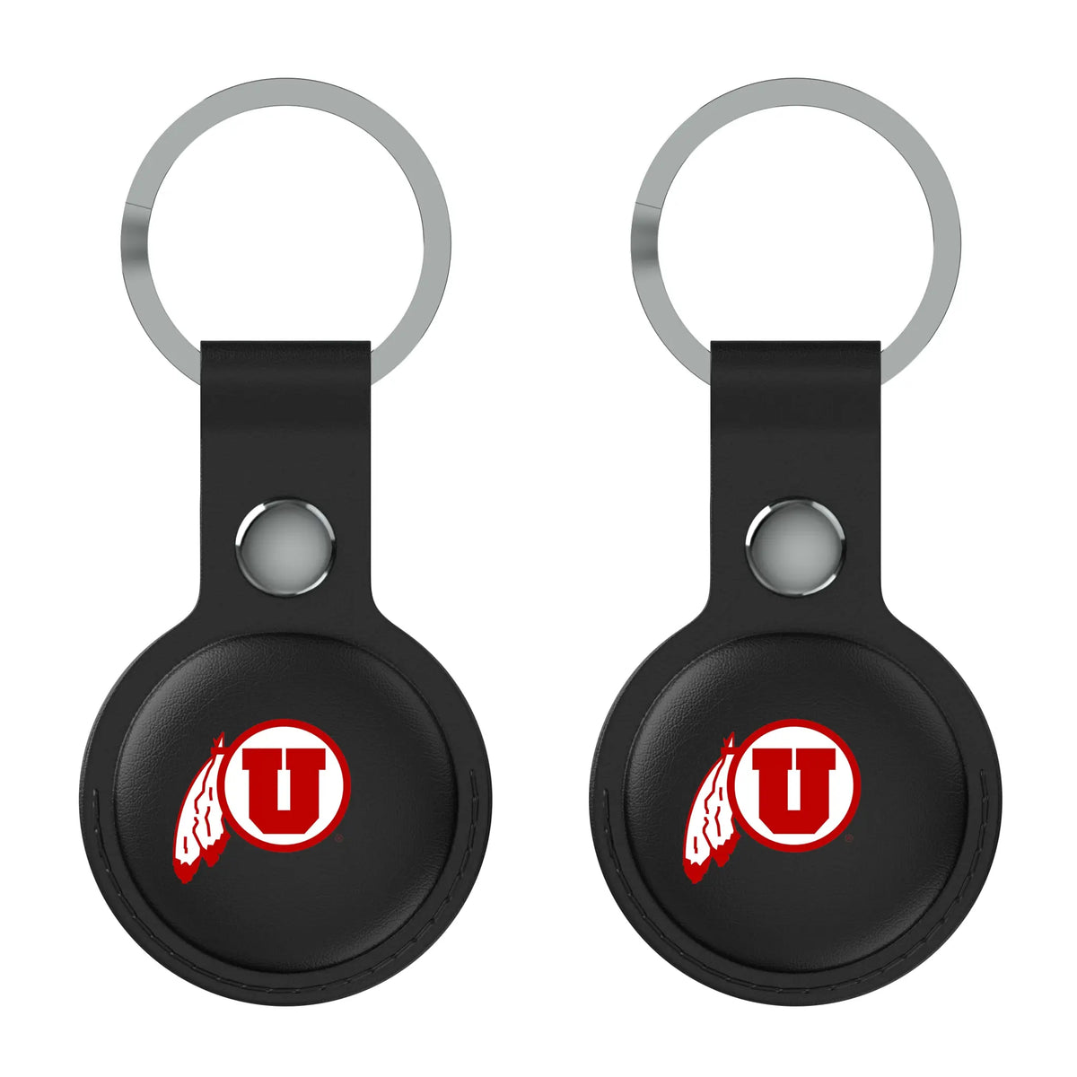University of Utah Utes Insignia AirTag Black Airtag Holder 2-Pack