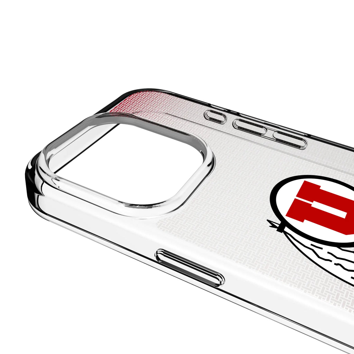 University of Utah Utes Linen iPhone Clear Phone Case for Apple iPhone - Detail
