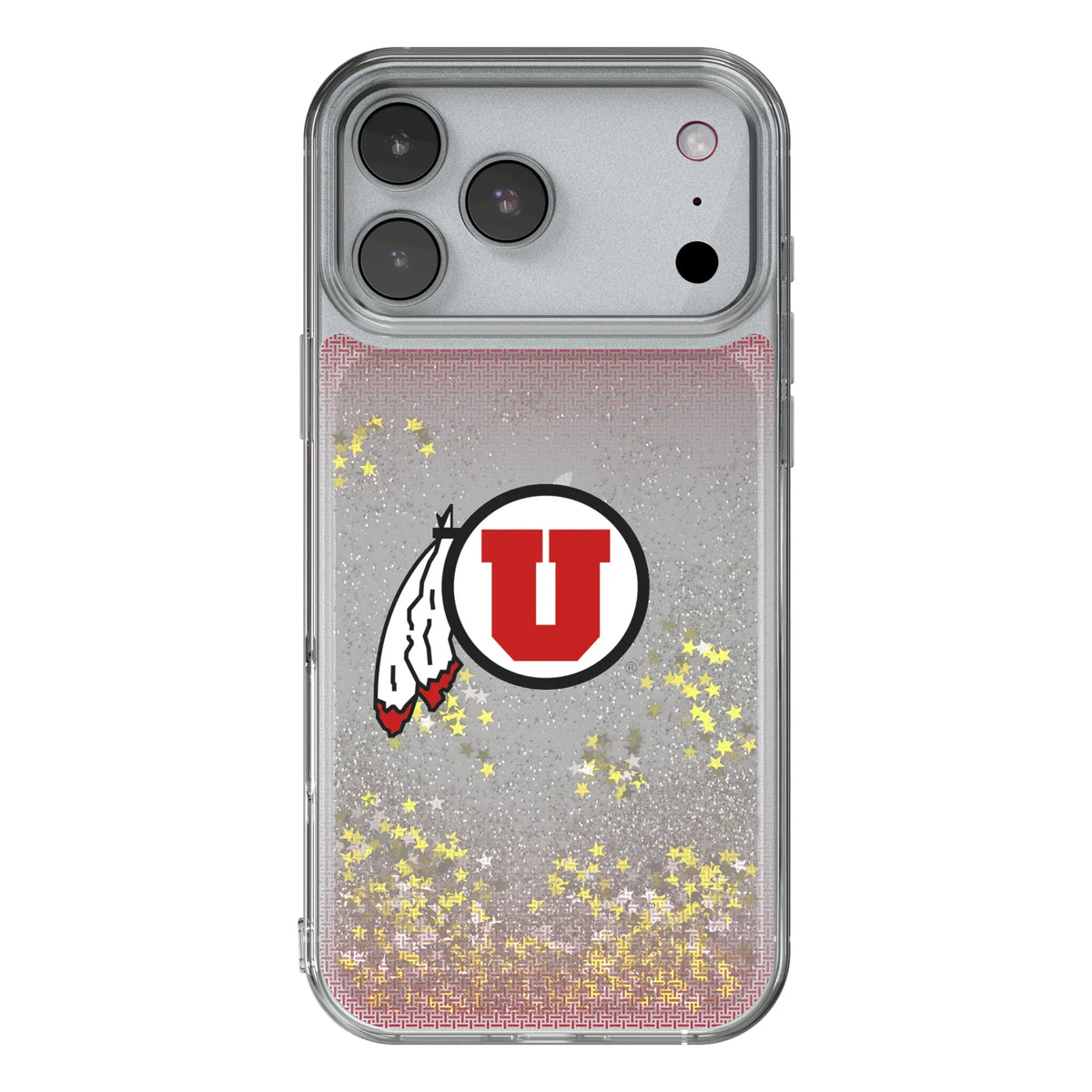 University of Utah Utes Linen Glitter Phone Case for Apple iPhone