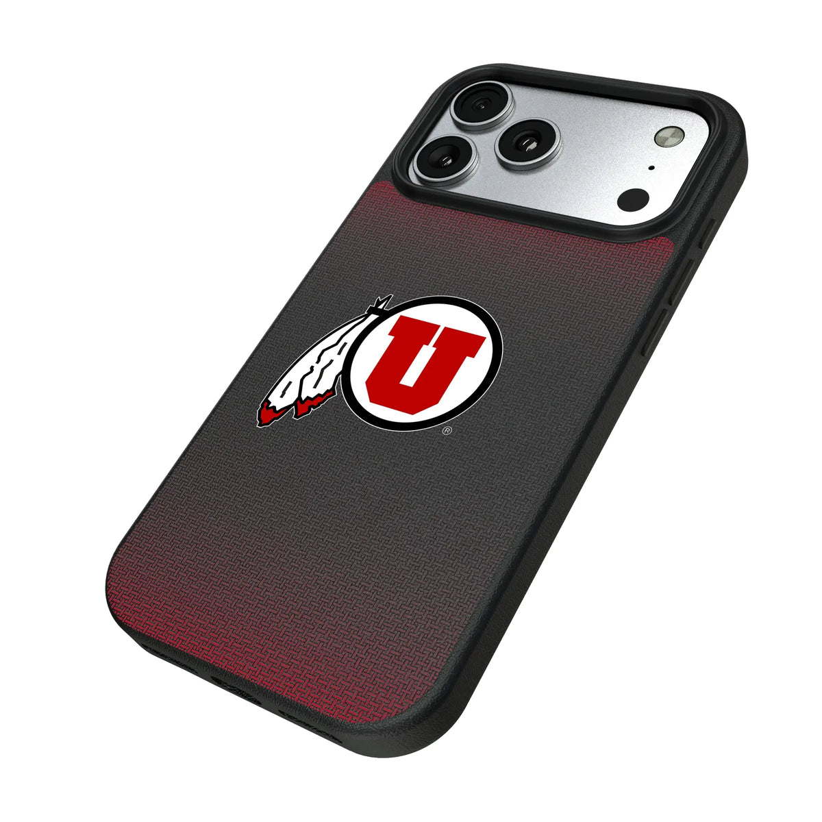 University of Utah Utes Linen iPhone MagSafe Compatible Phone Case for Apple iPhone - Isometric View#Device_iPhone 18 Pro Max