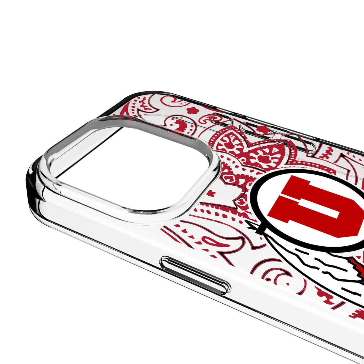 University of Utah Utes Paisley iPhone Clear Phone Case for Apple iPhone - Detail