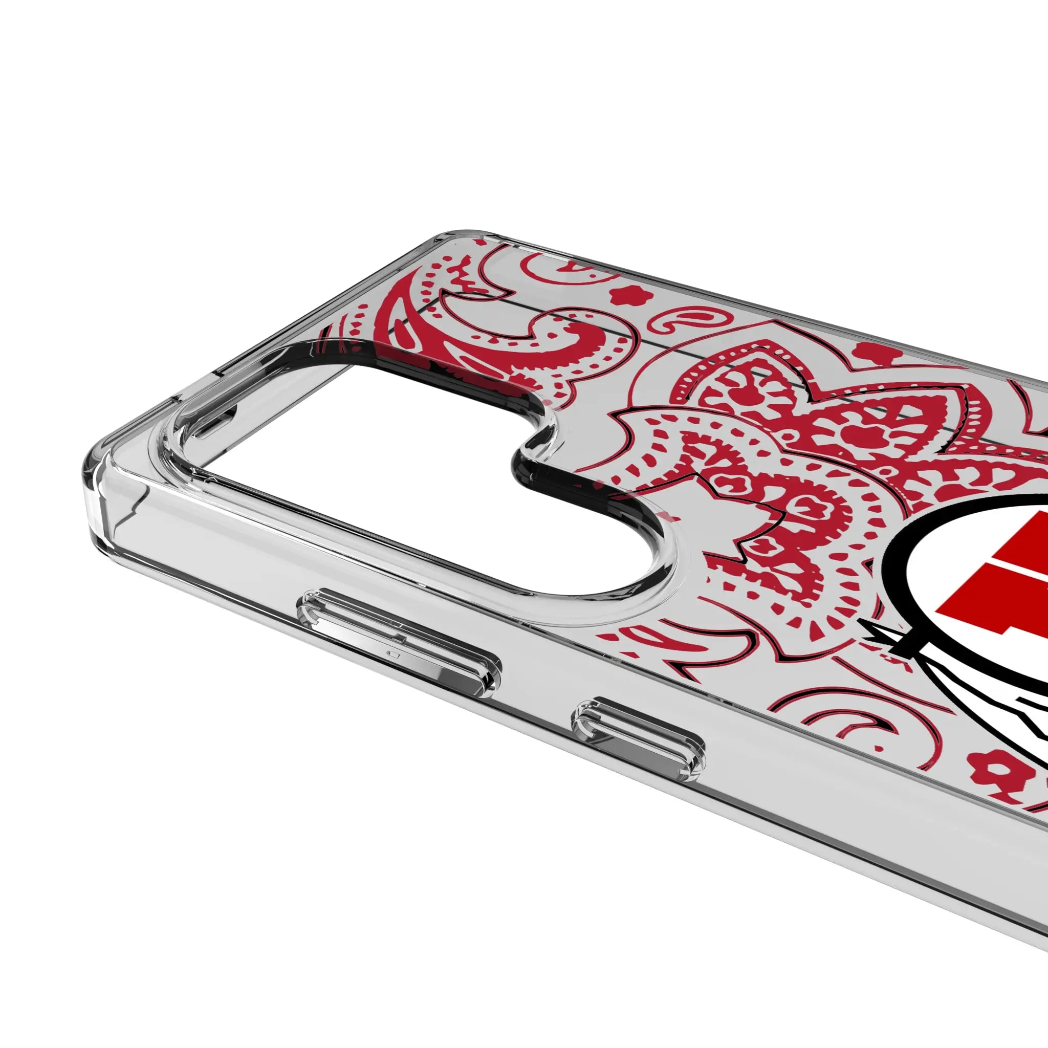 University of Utah Utes Paisley Galaxy Clear Phone Case for Samsung Galaxy - Detail#Device_Galaxy S25 Ultra