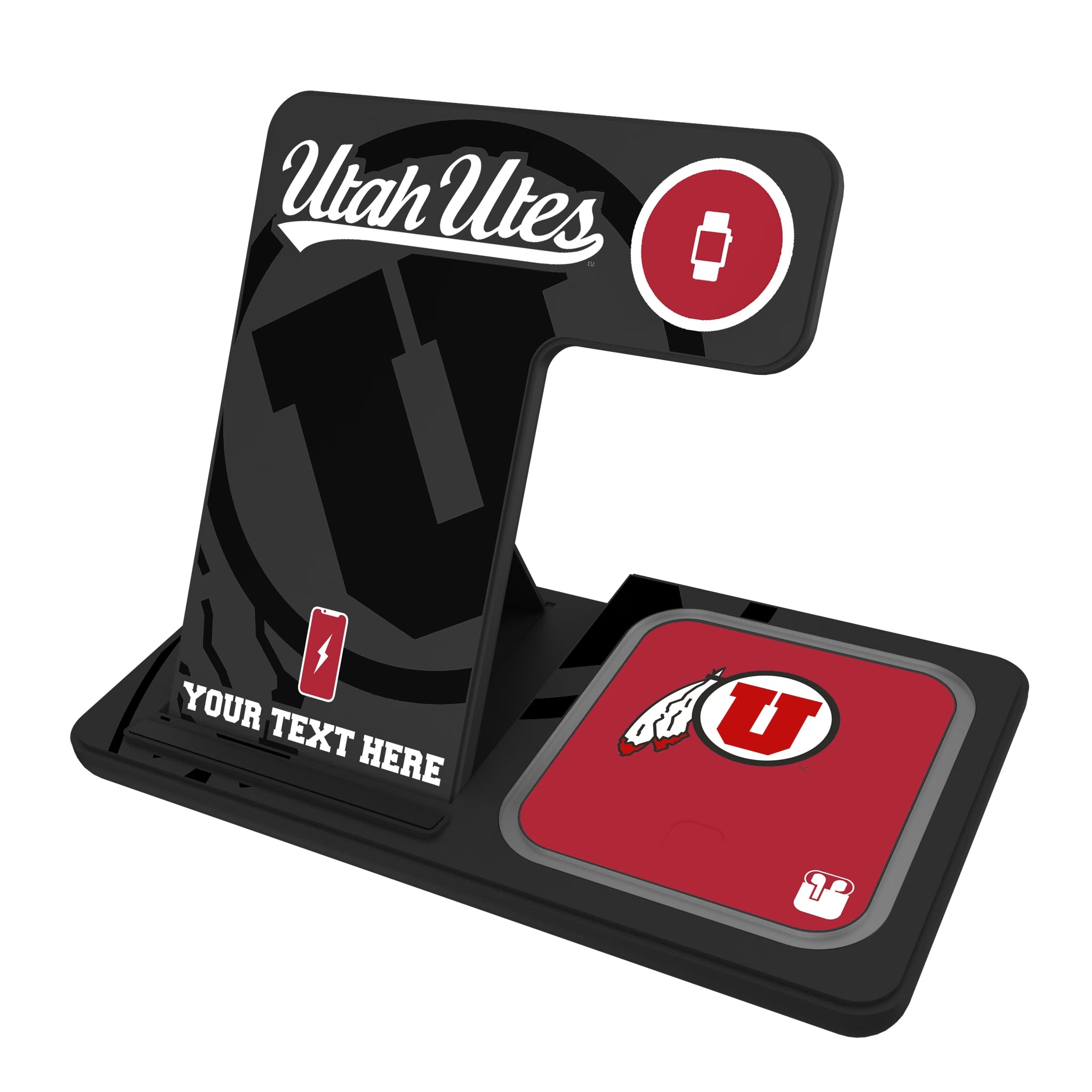 University of Utah Utes Personalized Tilt 3 in 1 Charging Station