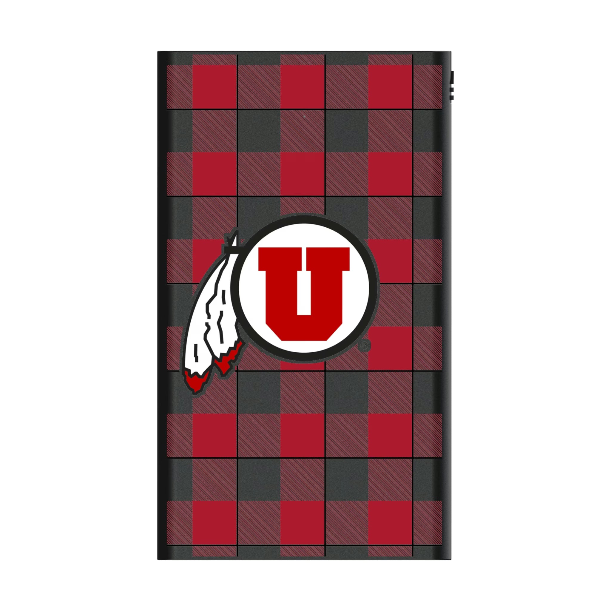 University of Utah Utes Plaid 5000mAh Flat Powerbank
