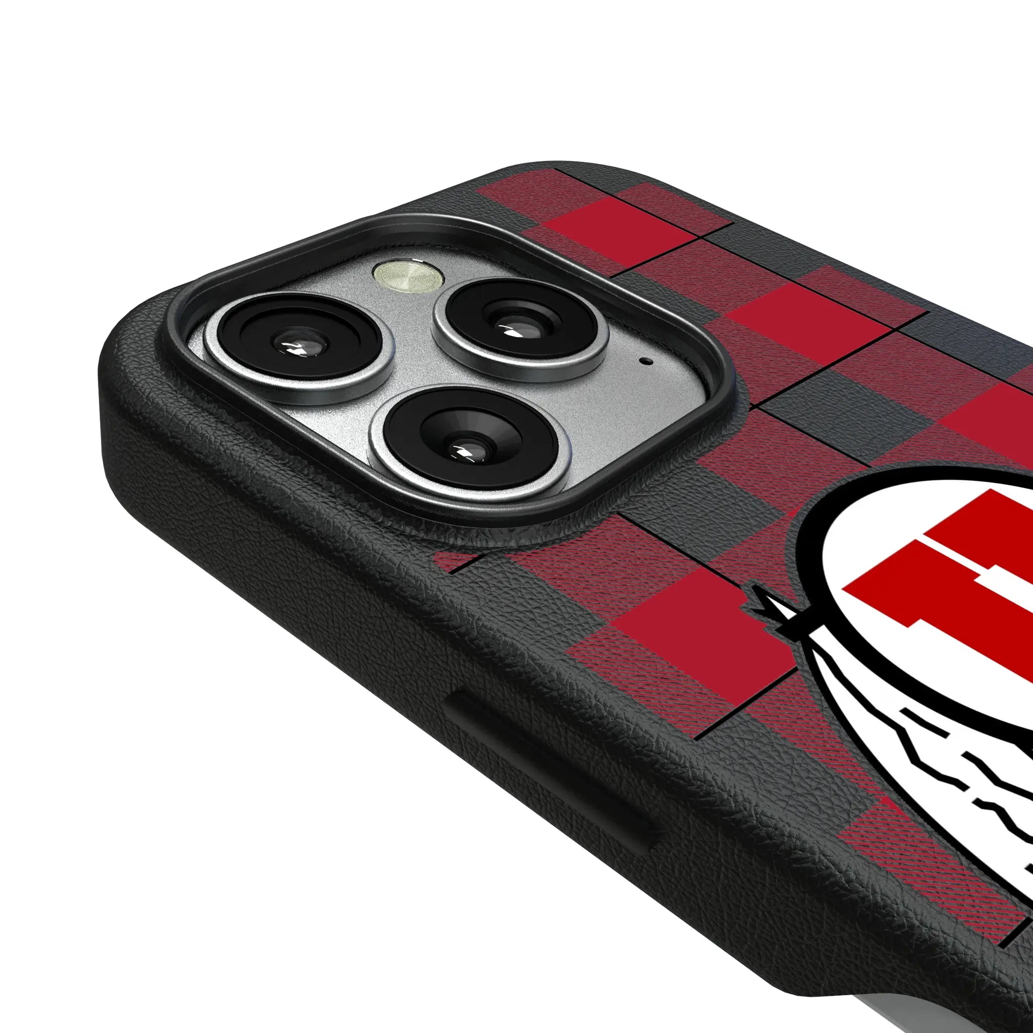 University of Utah Utes Plaid iPhone MagSafe Compatible Phone Case for Apple iPhone - Detail