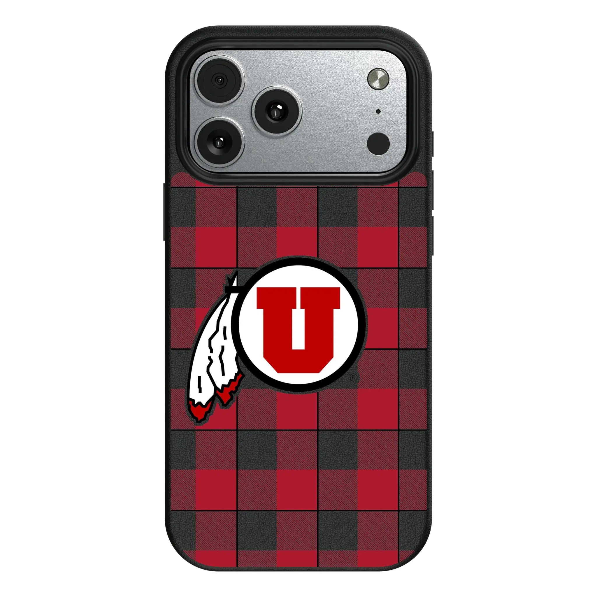 University of Utah Utes Plaid iPhone MagSafe Compatible Phone Case for Apple iPhone#Device_iPhone 17 Pro Max