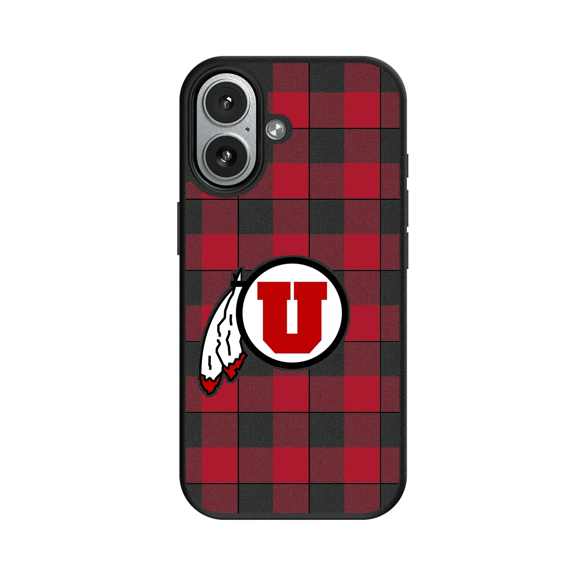 University of Utah Utes Plaid iPhone MagSafe Compatible Phone Case for Apple iPhone#Device_iPhone 17