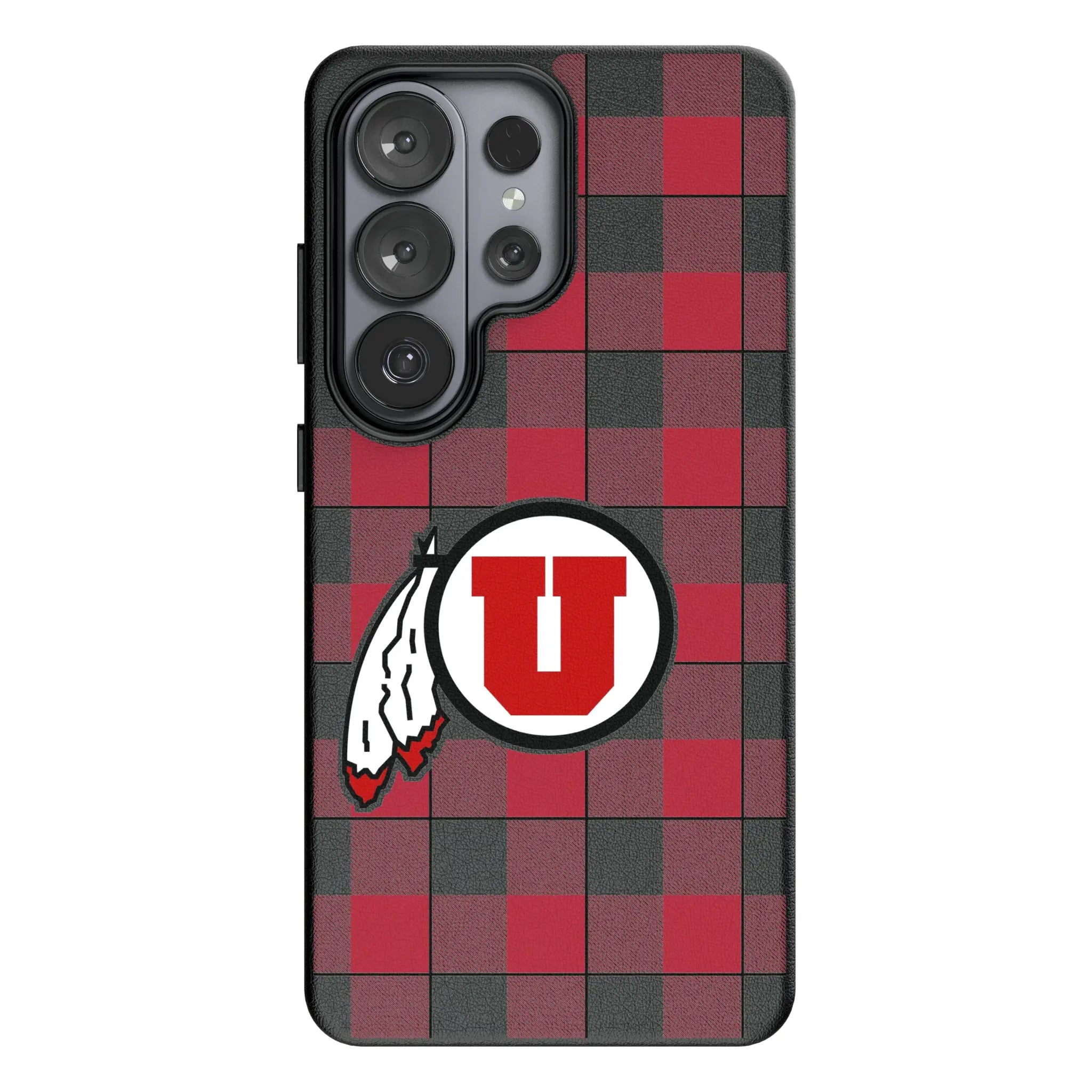 University of Utah Utes Plaid Galaxy MagSafe Compatible Phone Case for Samsung Galaxy#Device_Galaxy S26 Ultra