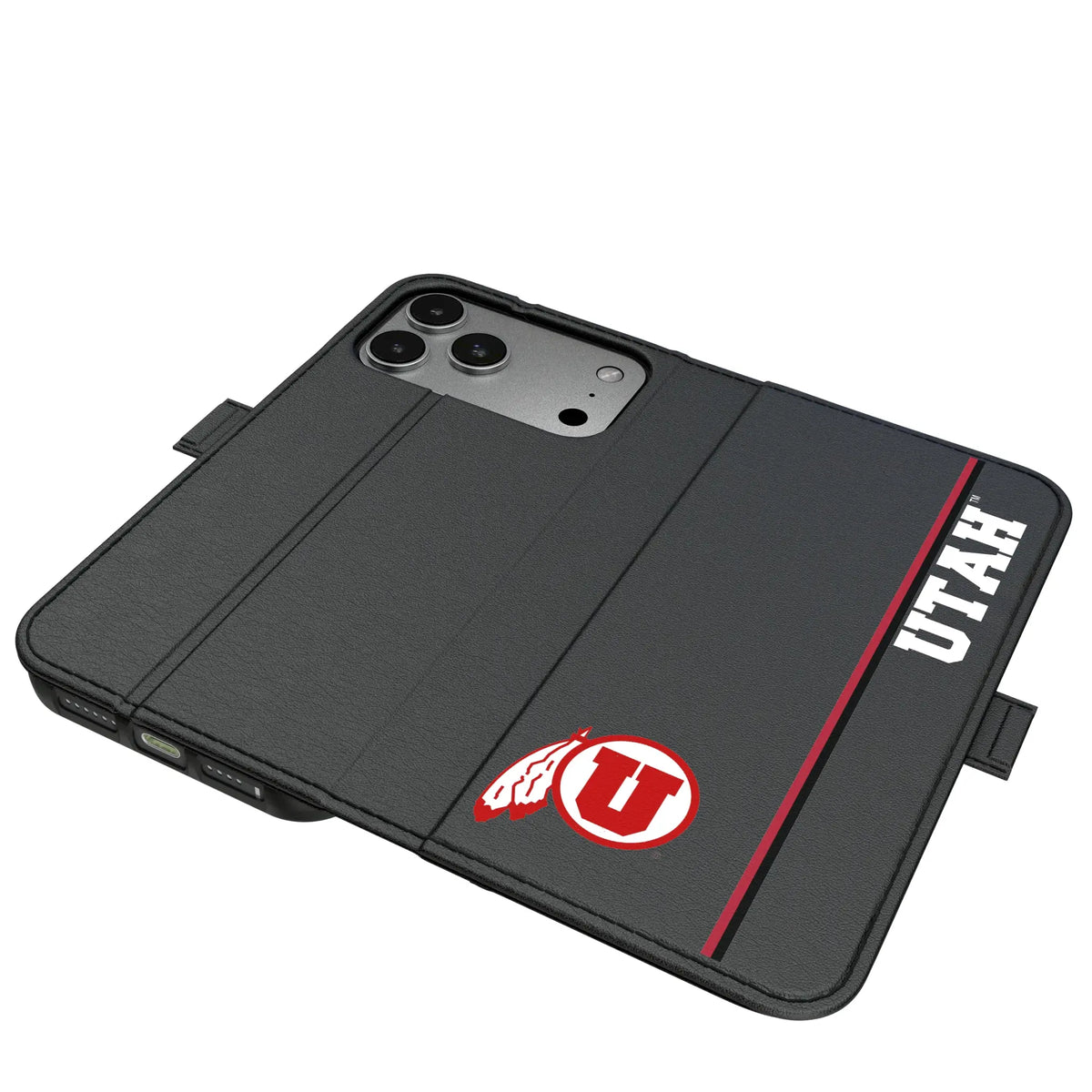 University of Utah Utes Sidebar iPhone Folio Phone Case for Apple iPhone#Device_iPhone 17 Pro Max