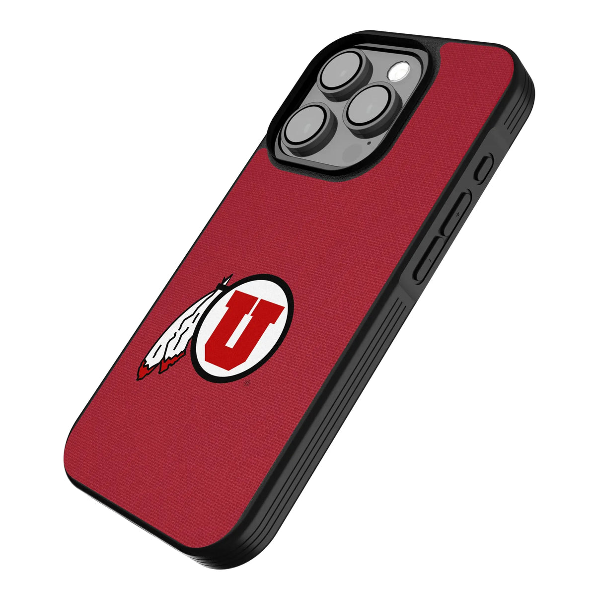 University of Utah Utes Solid iPhone Bump Phone Case for Apple iPhone - Isometric View